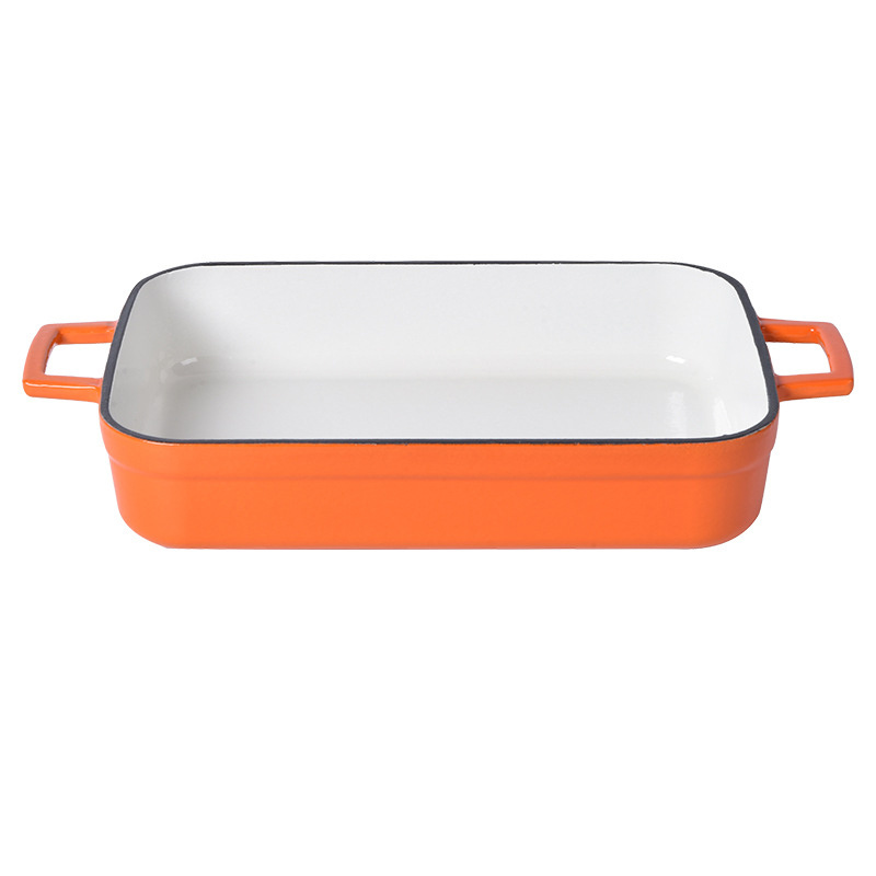 Enameled Cast Iron Roasting Pan  Casserole Dish TBCEXP